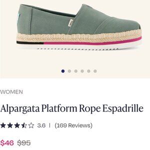 TOMS woven platform Espadrille